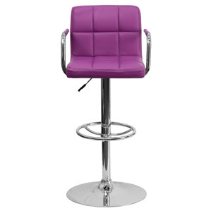Faith Adjustable Height Swivel Bar Stool by Zipcode Design