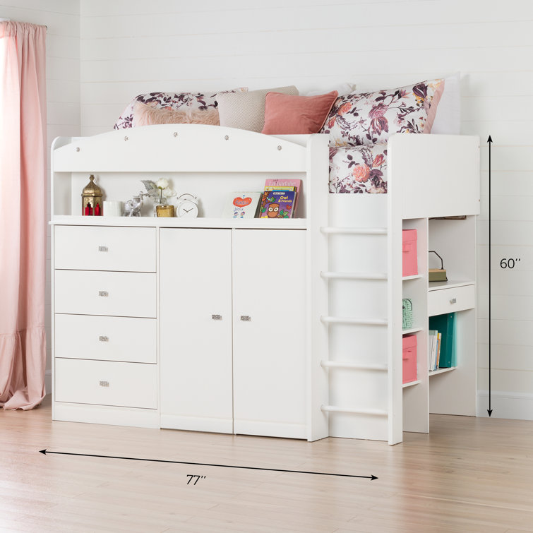loft twin bed frame with storage