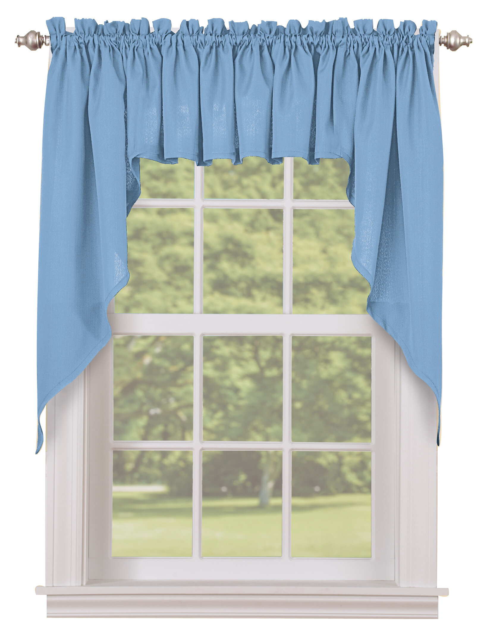 Winston Brands Solid Textured Swag 24 Window Valance Wayfair