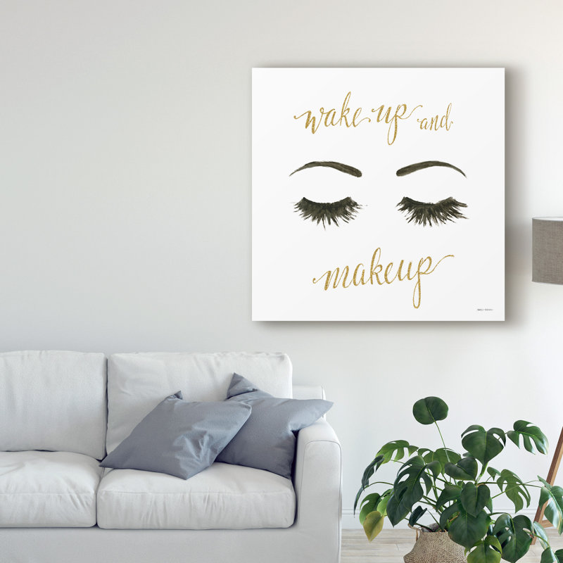 House Of Hampton Wake Up And Make Up I Acrylic Painting Print On