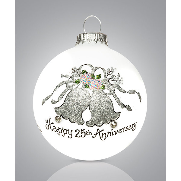 personalized 25th anniversary ornament