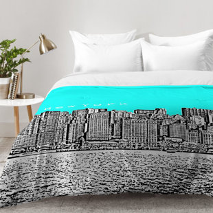 New York City Comforter Sets Wayfair New York Aqua Comforter Set