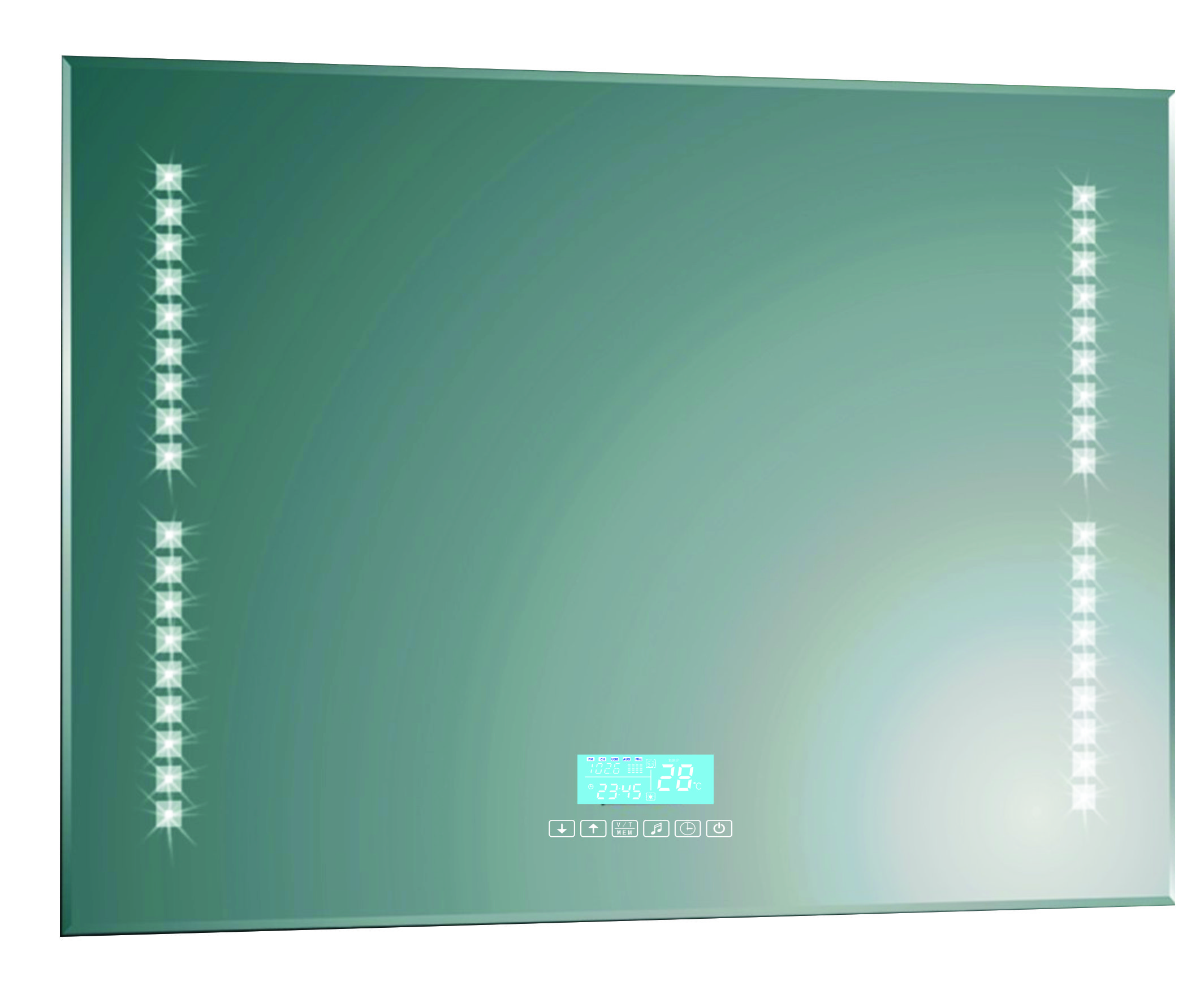 Rebrilliant Led Rectangle Aluminium Accent Wall Mirror
