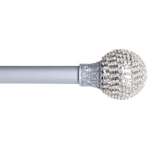 Sparkling Ball Single Curtain Rod & Hardware Set