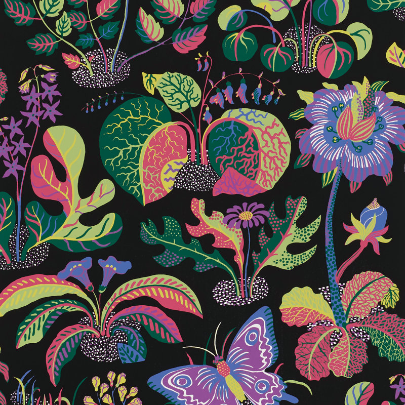 Schumacher Exotic Butterfly 13.5' L x 27" W Wallpaper Roll ...