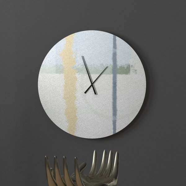 Ebern Designs Like Law Abiding Abstract Metal Wall Clock Wayfair
