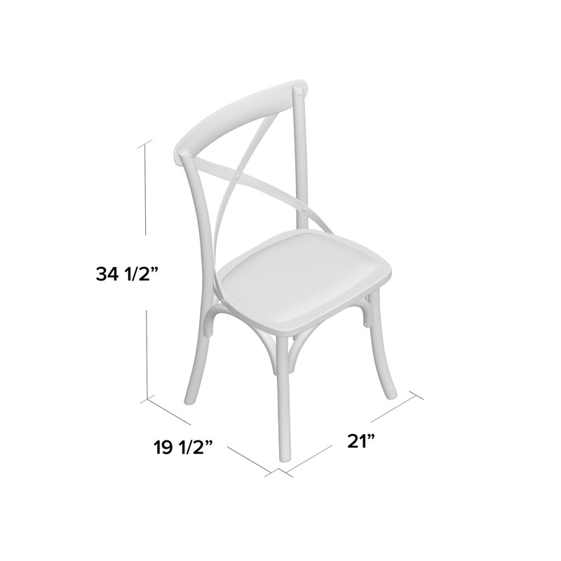 Laurel Foundry Modern Farmhouse Gayla Solid Wood Cross Back Side Dining Chair Reviews