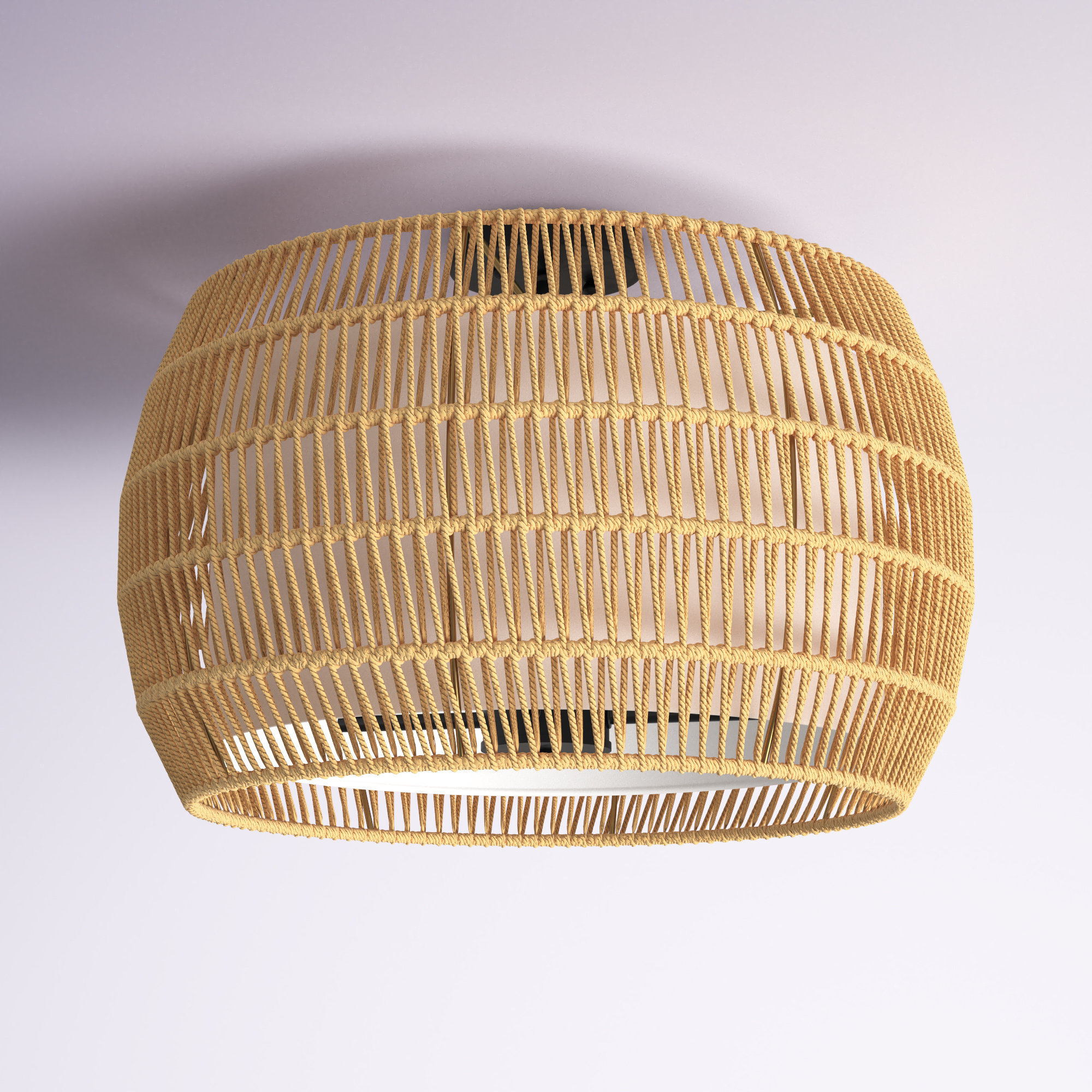 woven rope flush mount