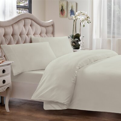 Brielle Sateen Duvet Cover Size King Color Ivory