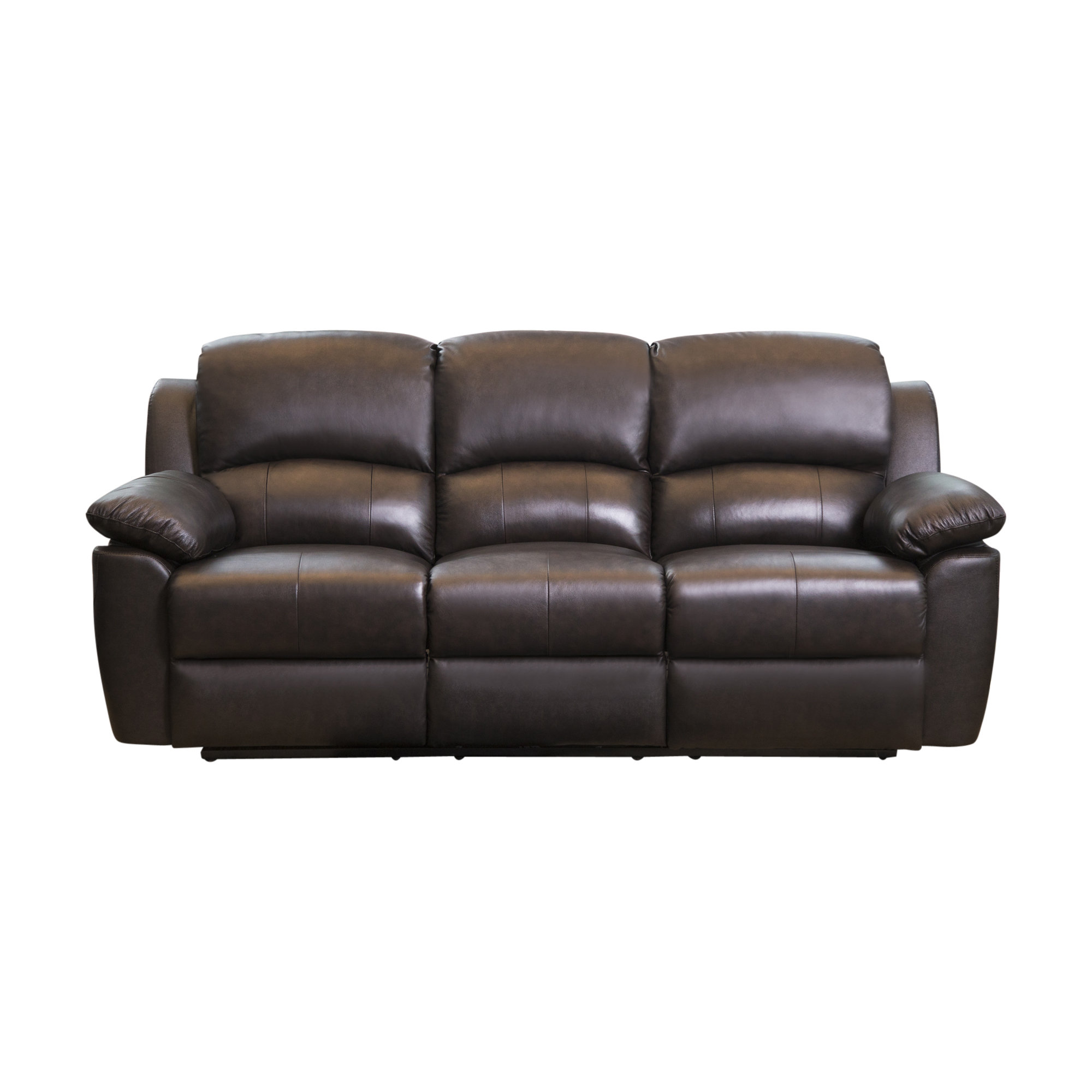 Darby Home Co Blackmoor Genuine Leather Reclining Sofa Reviews Darby Home Co Blackmoor Genuine Leather Reclining Sofa Reviews Wayfair