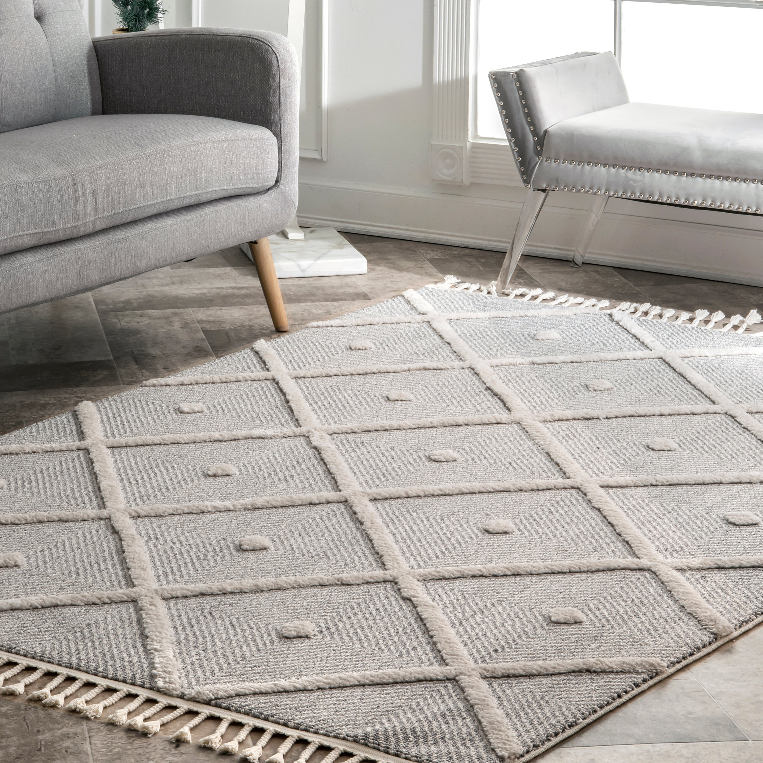 Union Rustic Molimo Geometric Beige Area Rug & Reviews Wayfair