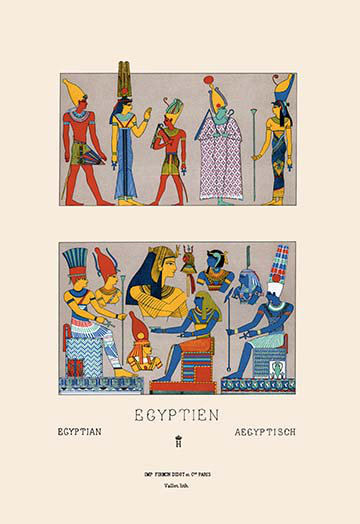 Buyenlarge Egyptian Gods Goddesses And Pharaohs By Auguste Racinet Painting Print Wayfair