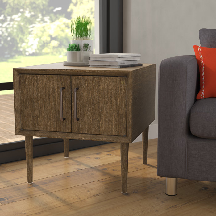 Langley Street Napoleon End Table With Storage Reviews Wayfair Ca