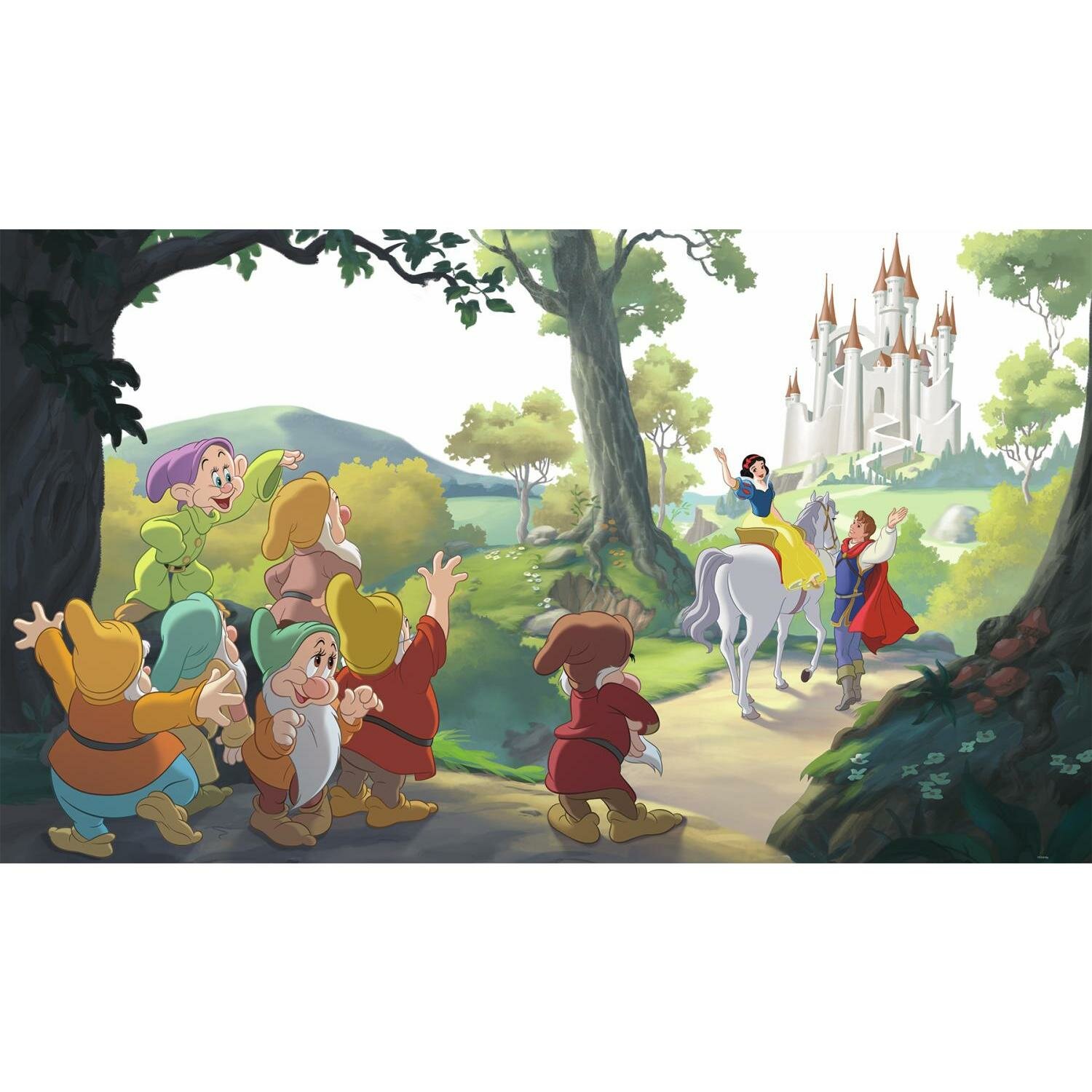 Room Mates Disney Princess Snow White Happily Ever After Chair Rail 10 5 L X 6 W Wall Mural Wayfair