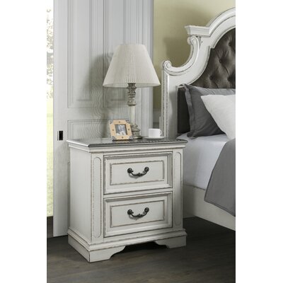 Built-In Outlet White Nightstands You'll Love in 2019 | Wayfair