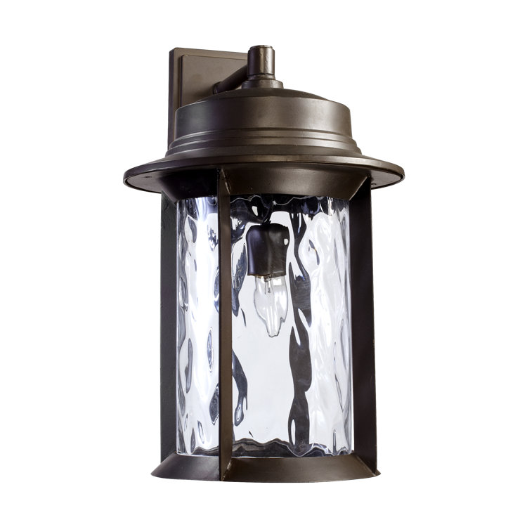 Three Posts Osmond 1 Light Glass Shade Outdoor Wall Lantern Wayfair