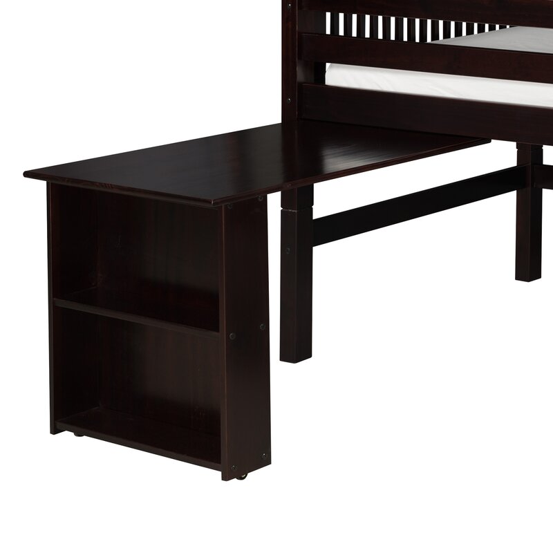 Viv Rae Isabelle Low Loft Bed Retractable Desk Wayfair