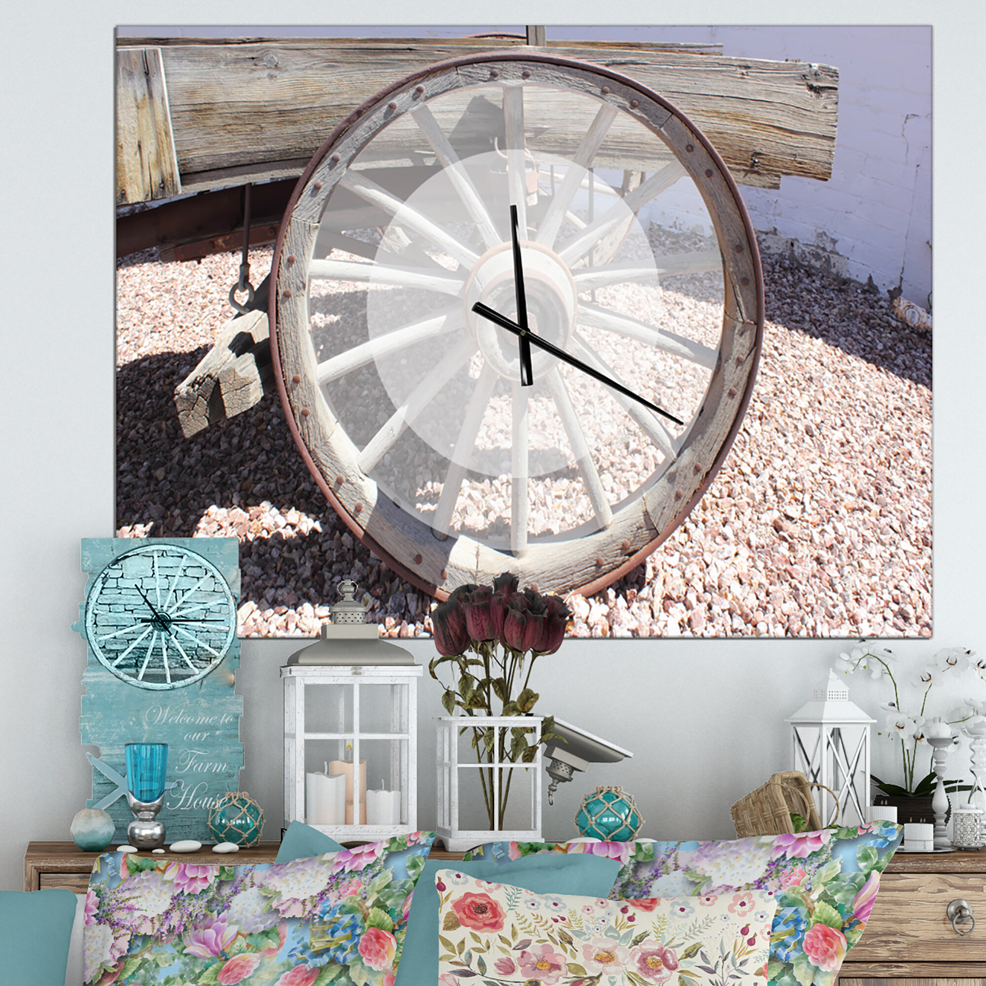 East Urban Home Farmhouse Wall Clock Wayfair