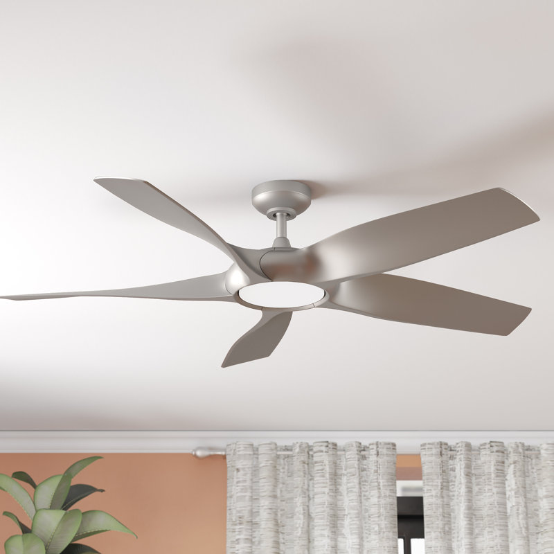 Brayden Studio 54 Slinkard 5 Blade Led Standard Ceiling Fan With Remote Control And Light Kit Included Reviews Wayfair