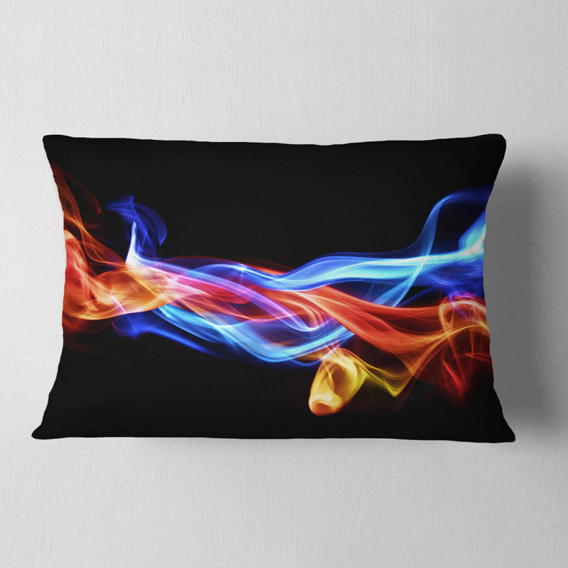East Urban Home Abstract Fire And Ice Design Abstract Throw Pillow