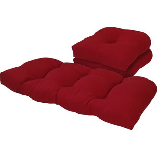 Wicker Furniture Cushion Sets Wayfair Solid 3 Piece Outdoor Loveseat Chair Cushion Set
