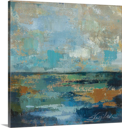 Canvas On Demand Seascape Study I By Silvia Vassileva Painting