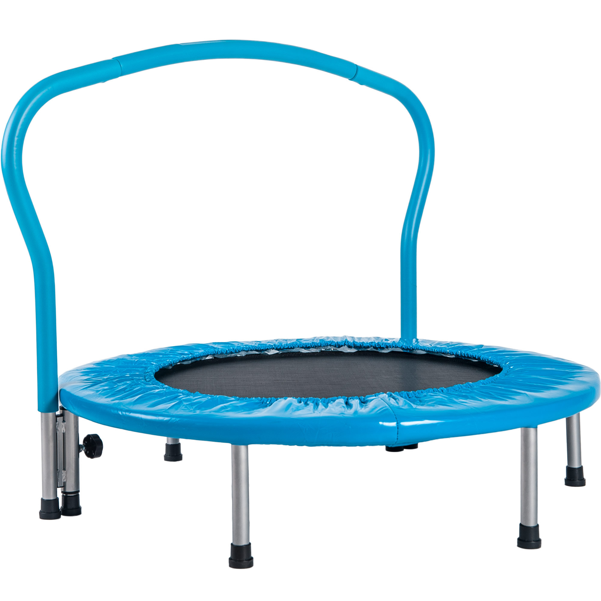 folding trampoline with handle