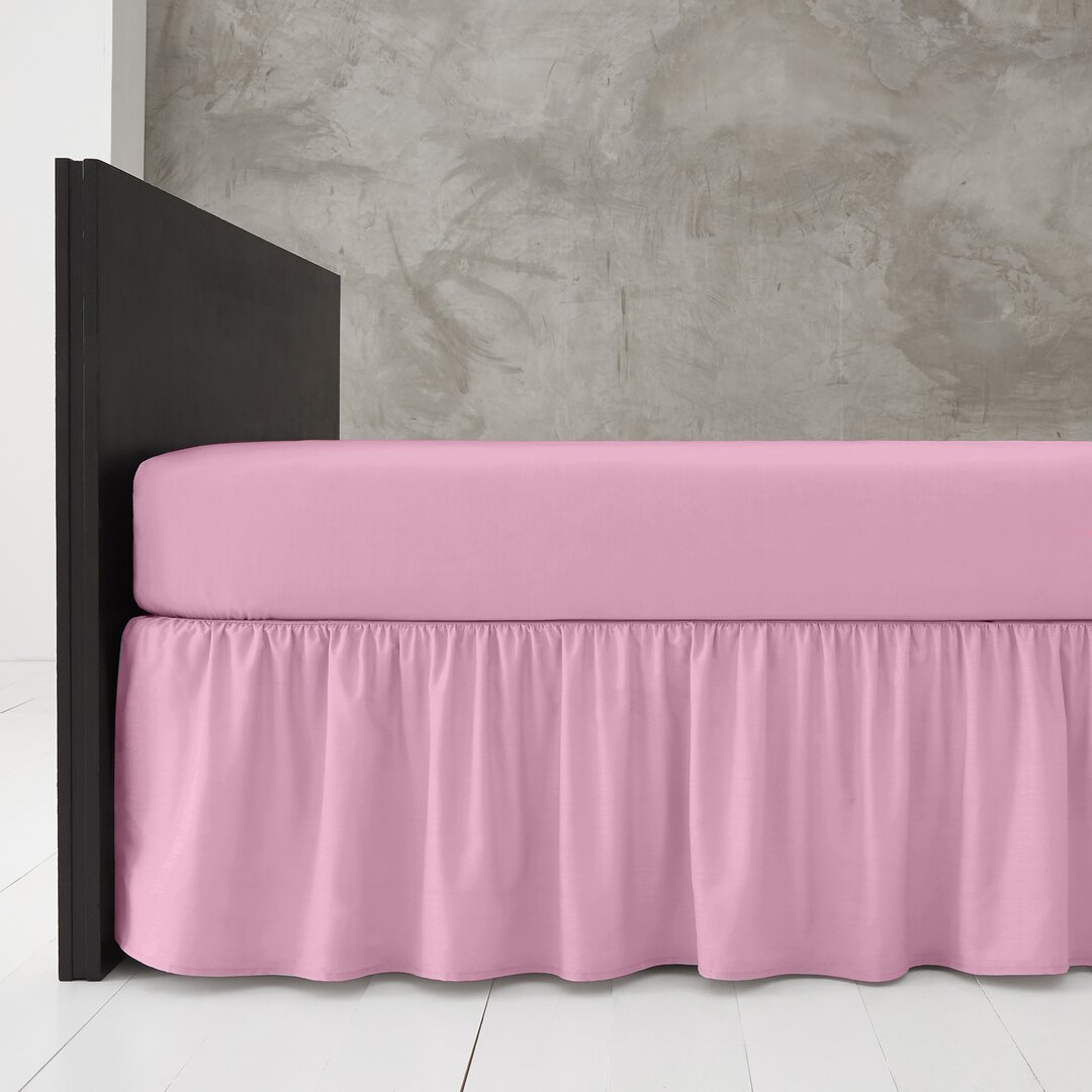 Block 144 Thread Count Pleated Bed Valance pink