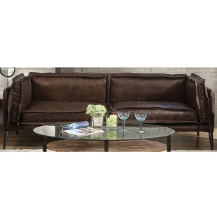 Light Brown Leather Sofa Wayfair Eilidh Leather Sofa