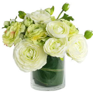 Artificial Silk Mixed Floral Arrangements in Decorative Vase