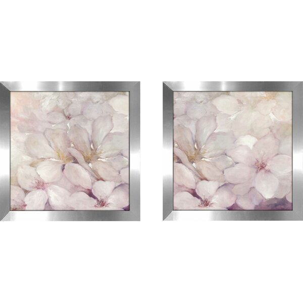 House of Hampton 'Apple Blossoms' 2 Piece Framed Acrylic Painting Print ...