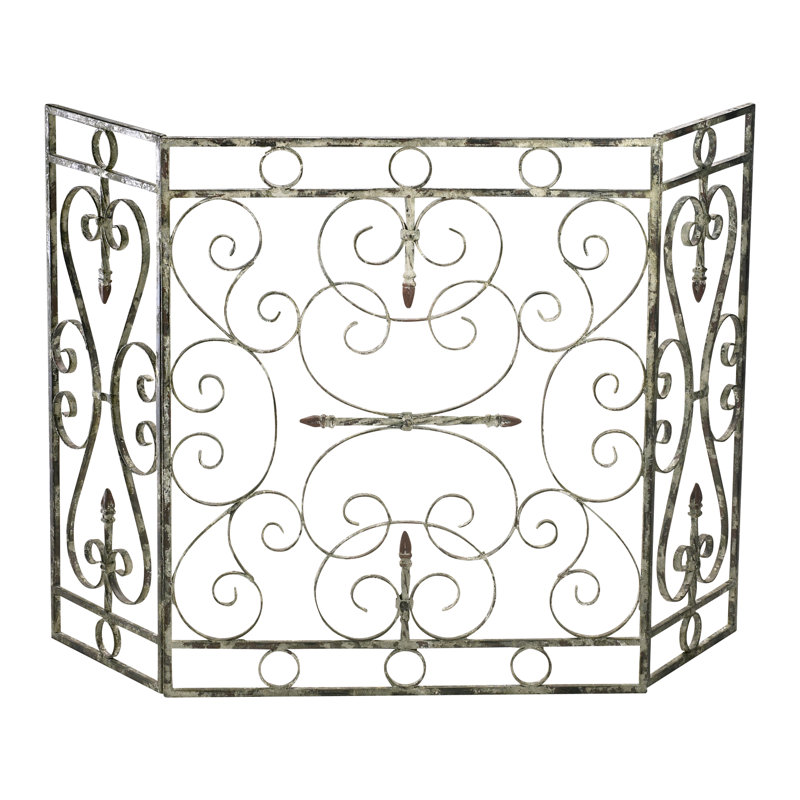 Cyan Design Crawford 3 Panel Iron Fireplace Screen Reviews Wayfair