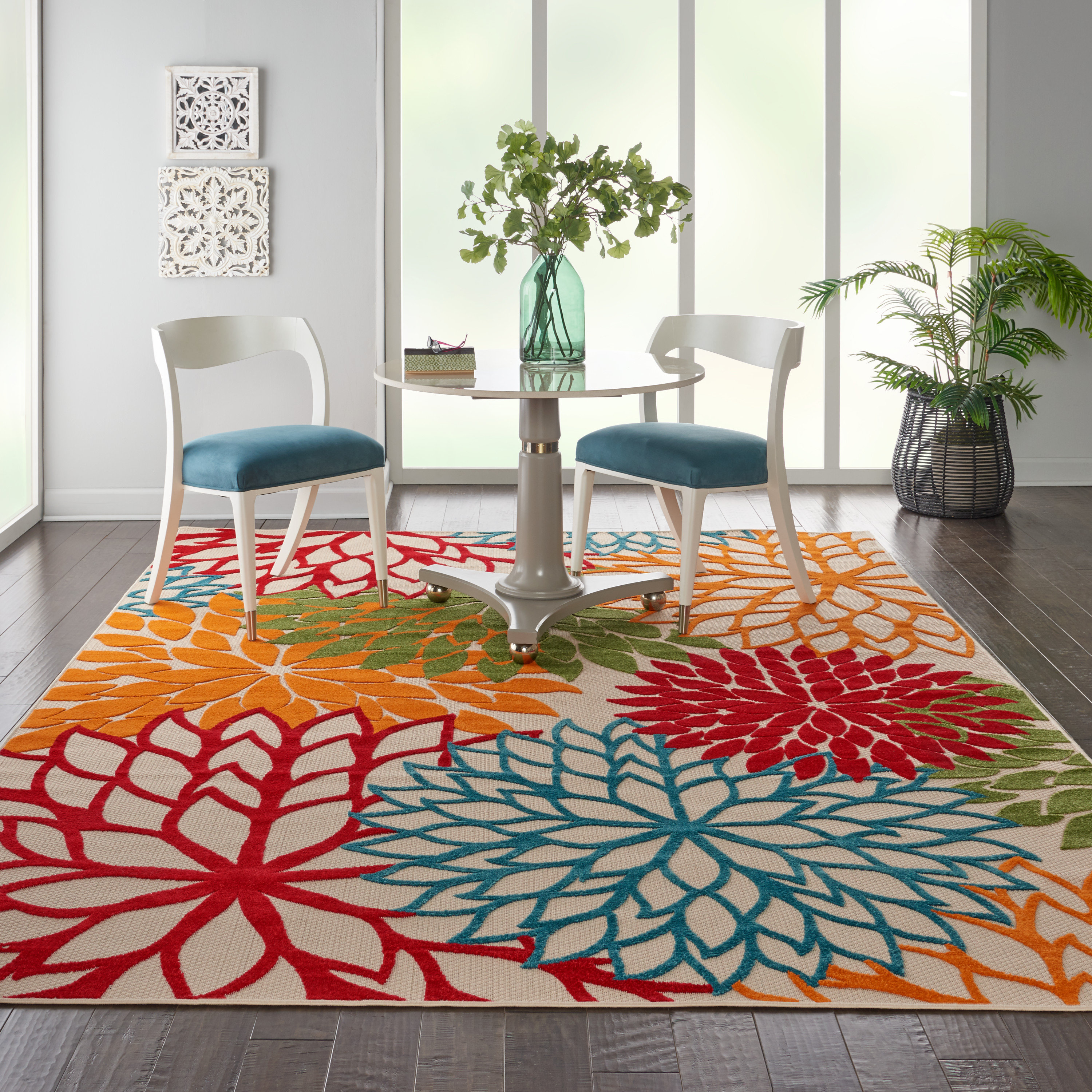 SALE Second Nature Online Rustic Black Multi Colour Leather Woven Rug 4 Sizes