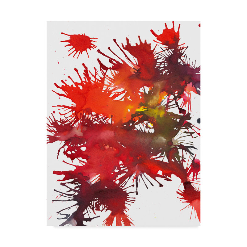 East Urban Home Fireworks Display Ii Watercolor Painting Print