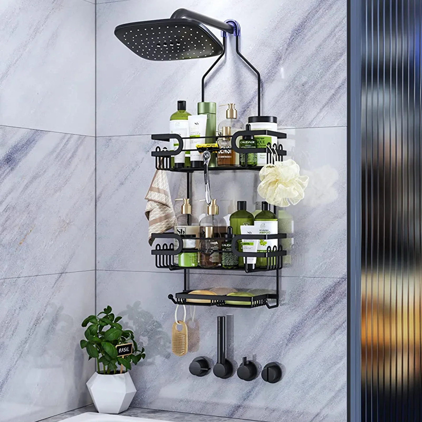 Rebrilliant Lakitra Hanging Stainless Steel Shower Caddy Wayfair