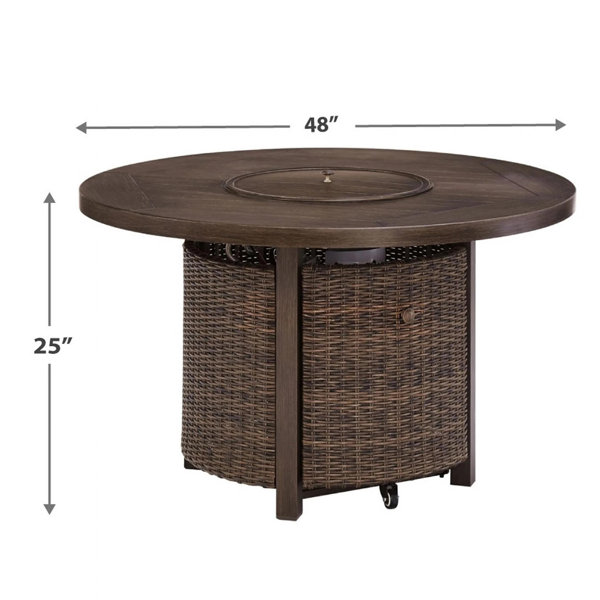 wicker fire table