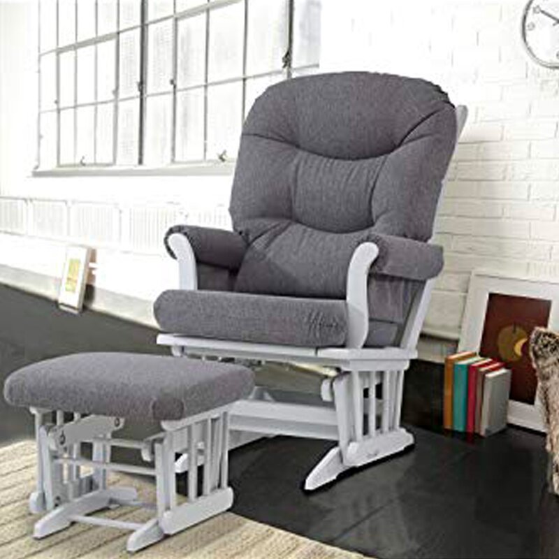 dutailier sleigh glider and ottoman set