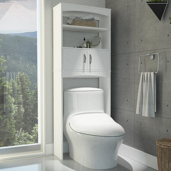 Latitude Run Hidevale 23 8 W X 64 9 H X 9 8 Over The Toilet Storage Reviews Wayfair