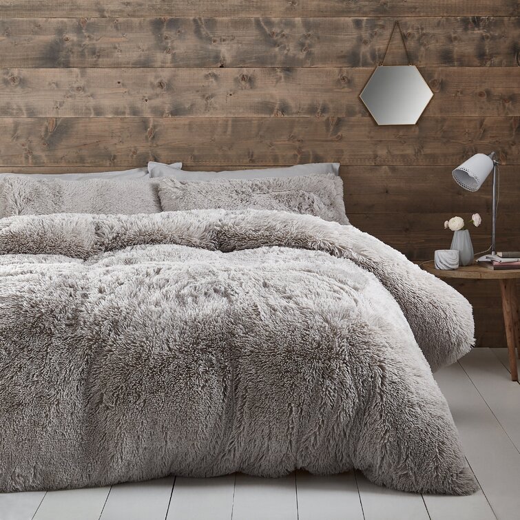 shaggy faux fur duvet cover