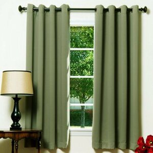 Insulated Solid Blackout Thermal Rod Pocket Curtain Panels (Set of 2)