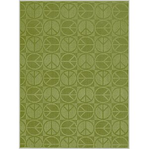 Lime Large Peace Indoor/Outdoor Area Rug
