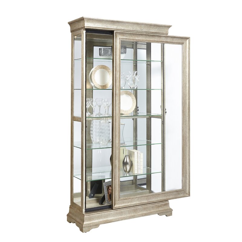 One Allium Way Port Pirie Lyon Lighted Curio Cabinet Reviews