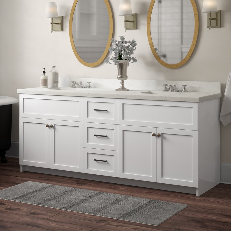 Winston Porter Ensemble De Meuble Lavabo De Salle De Bain Double 73 Po Westman Et Commentaires Wayfair Ca