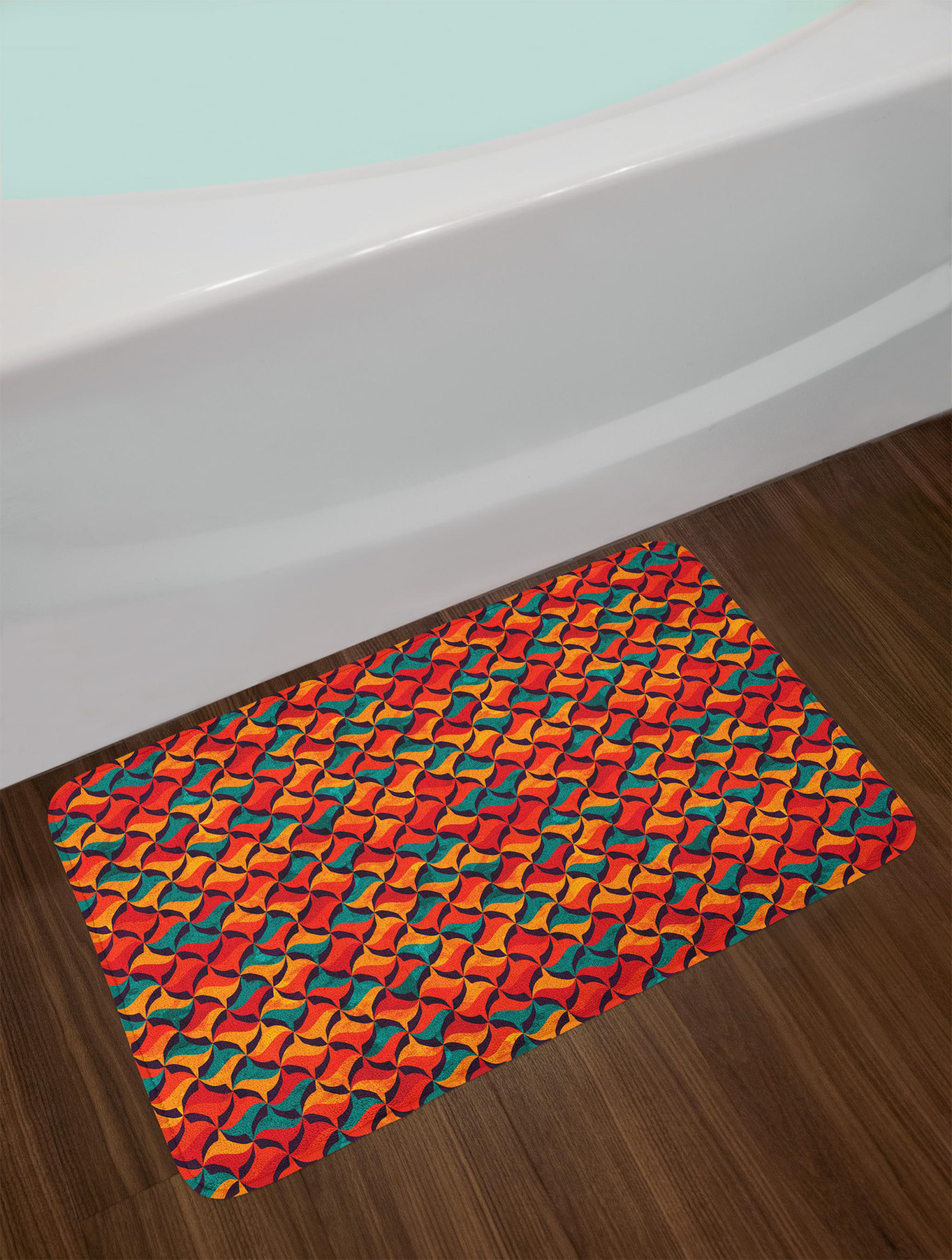 East Urban Home Abstract Funky Geometric Bath Rug Wayfair