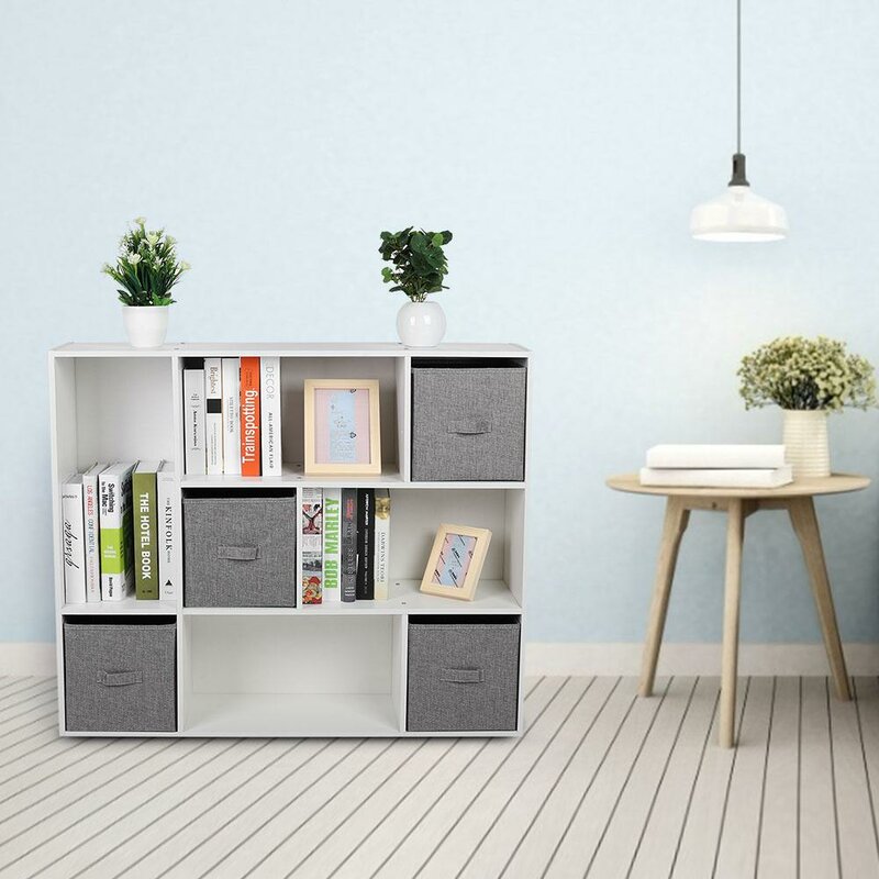 Ebern Designs Moxley Geometric Bookcase | Wayfair