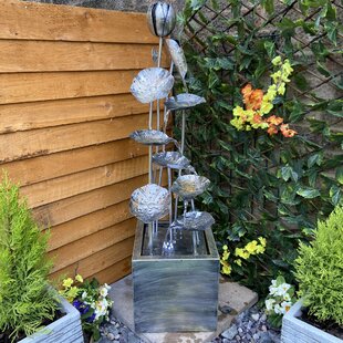 Review Grand Flower Resin Water Feature With Light