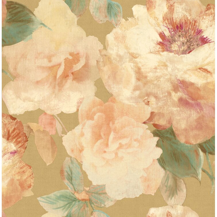 Peach Dollhouse Wallpaper Romantic Rose