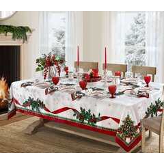 Details about   Angel ~Happy Holidays~ Merry Christmas  ~cloth/fabric Table Cloths 101" X 58 " 