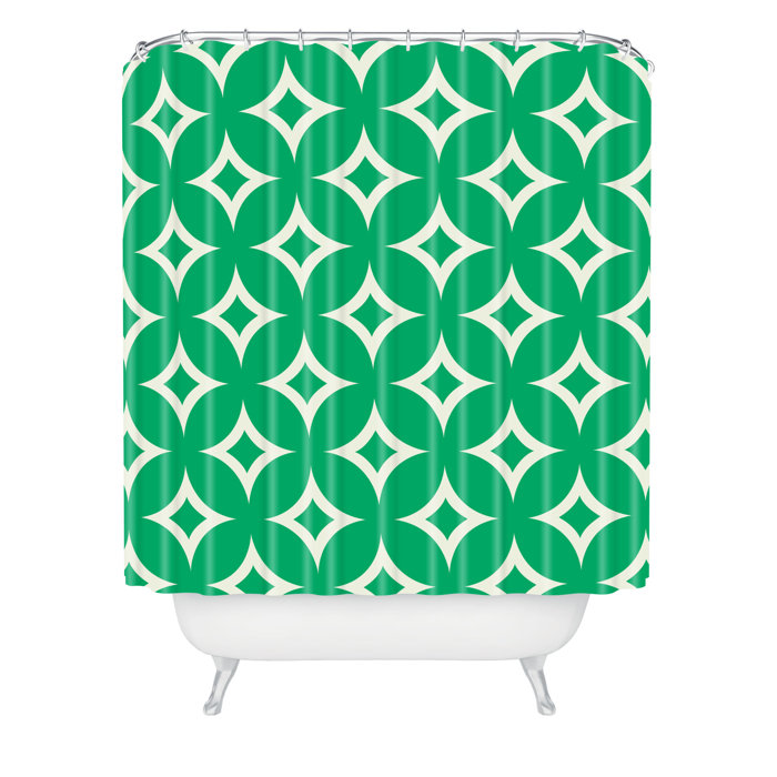 Brayden Studio Gast Emerald Diamonds Single Shower Curtain