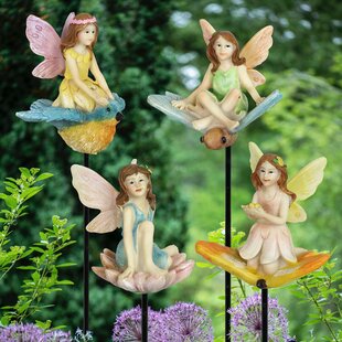 Miniature Dollhouse FAIRY GARDEN ~ Classic Sleeping Blue Girl w Glitter Wings 